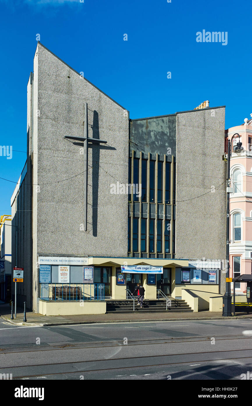 Promenade, Evangelisch-methodistische Kirche, Douglas, Isle Of Man Stockfoto
