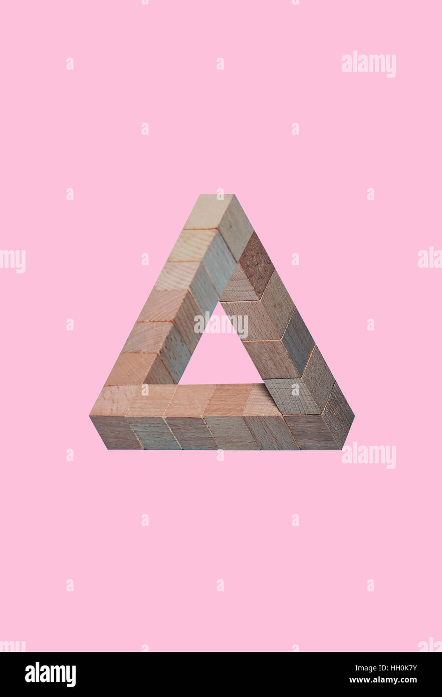 Penrose-Dreiecks - unmögliche Form - Gebäude das Unmögliche Stockfoto