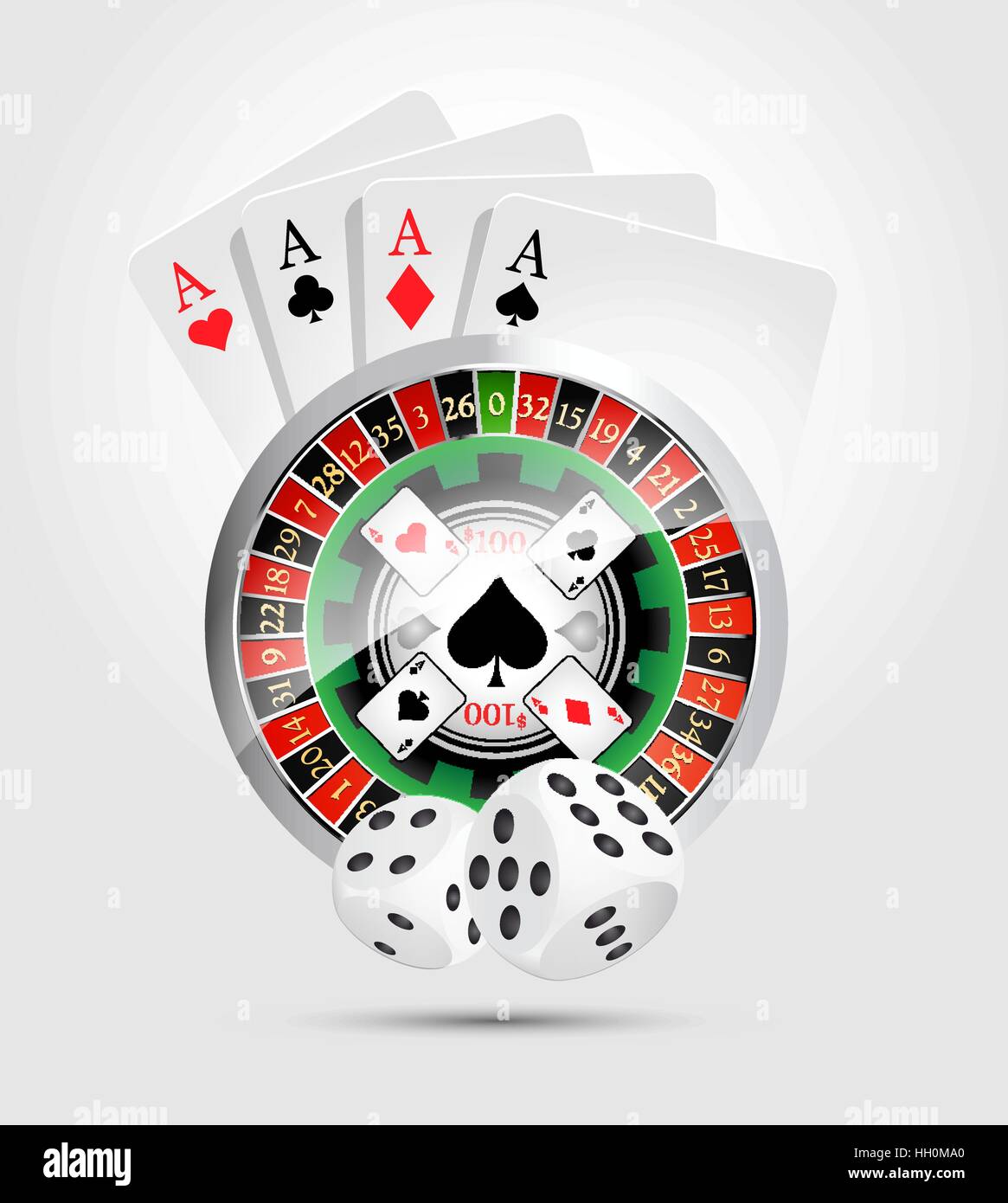 Casino - Poker Gewinner Stock Vektor