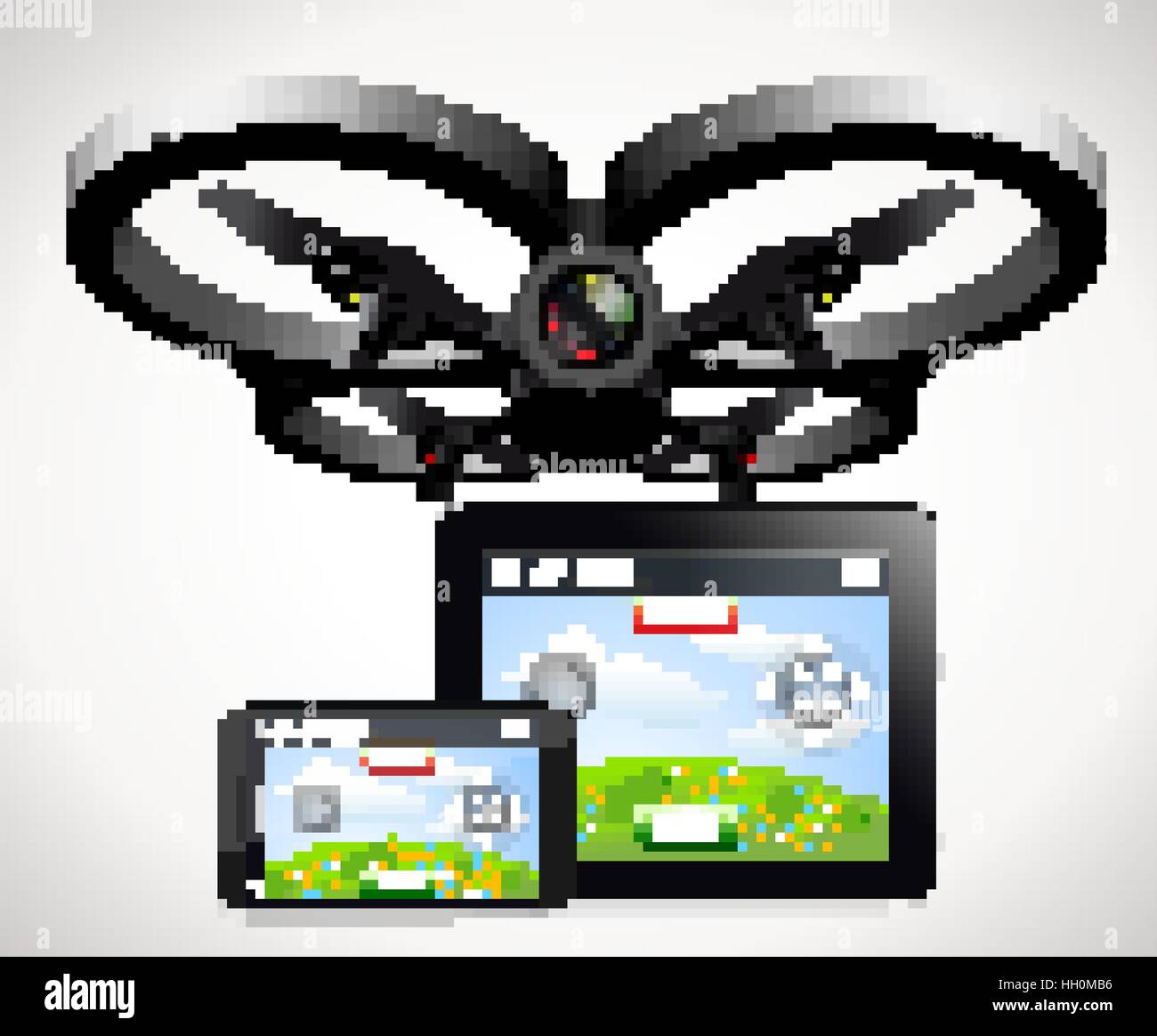 Drohne Flugschule Stock Vektor