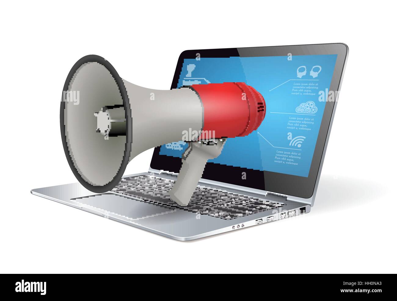 Megaphon - Internet-marketing-Konzept Stock Vektor