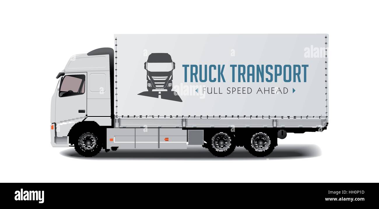 LKW - Logistikkonzept - Transportwagen - schnelle Lieferung Stock Vektor