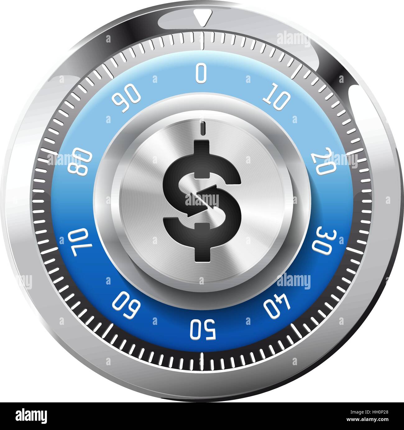 Safe mit Dollarzeichen - Geld Schutzkonzept Stock Vektor