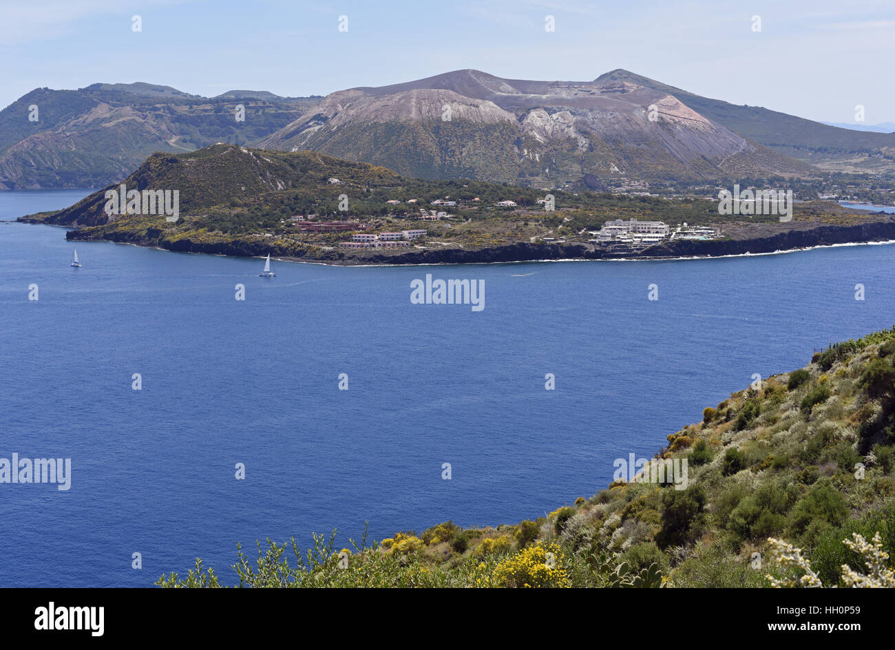 Vulcano von Lipari, Äolischen Inseln Stockfoto