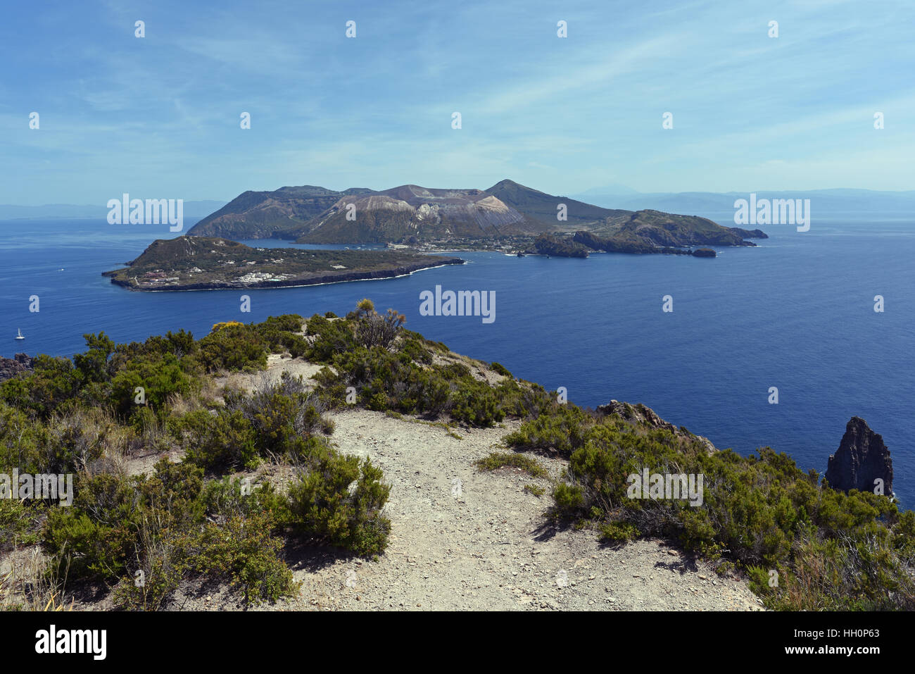 Vulcano von Lipari, Äolischen Inseln Stockfoto