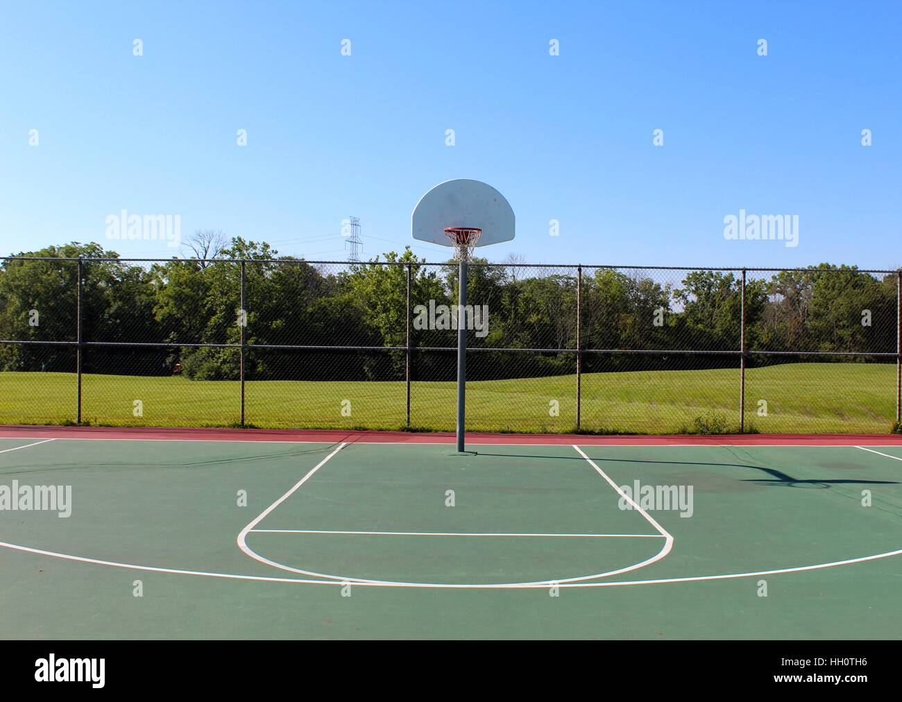 A außerhalb Basketballplatz. Stockfoto