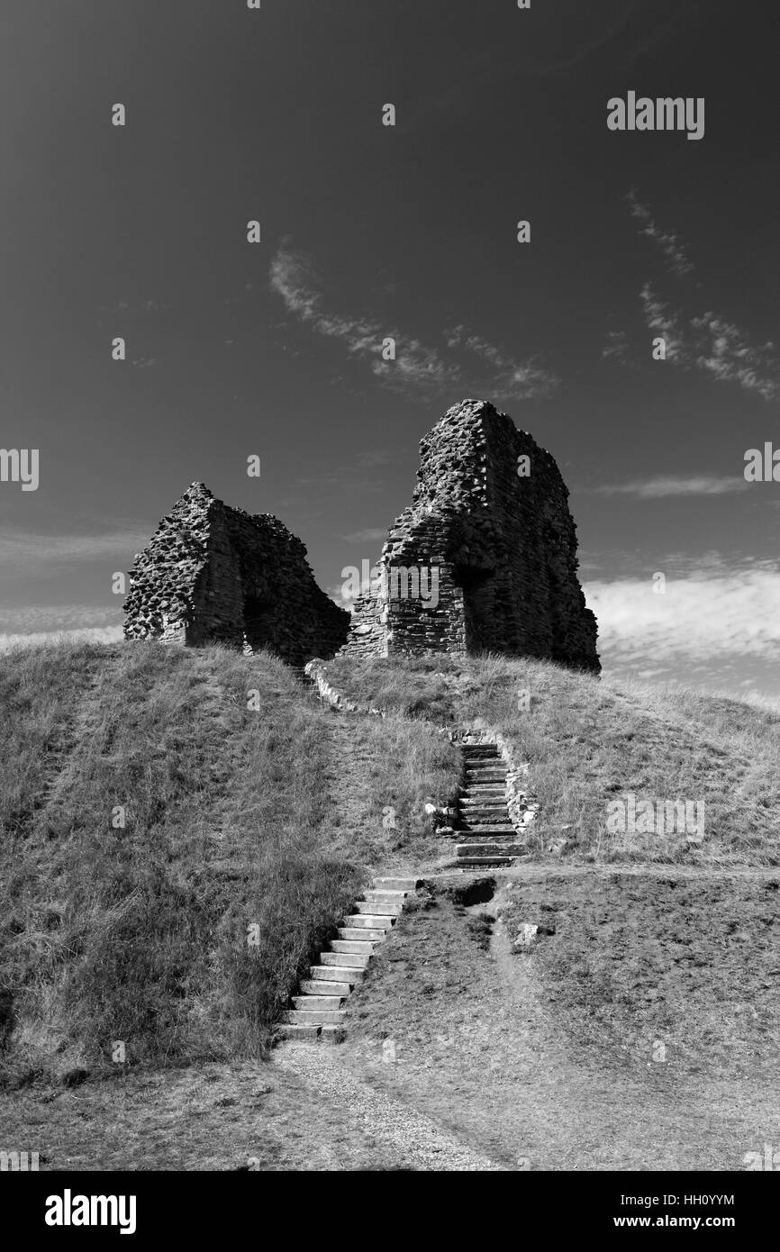 Ruinen der Burg von Christchurch, der große Turm, Stadt Christchurch, Dorset County; England, Großbritannien, Vereinigtes Königreich Stockfoto