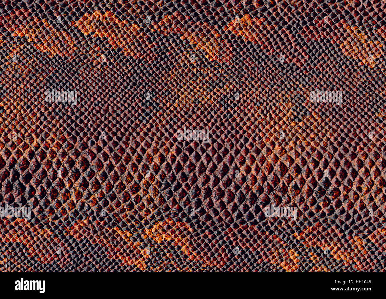 Vollbild skaliert abstrakt braun gemusterten Reptil Hautoberfläche Stockfoto