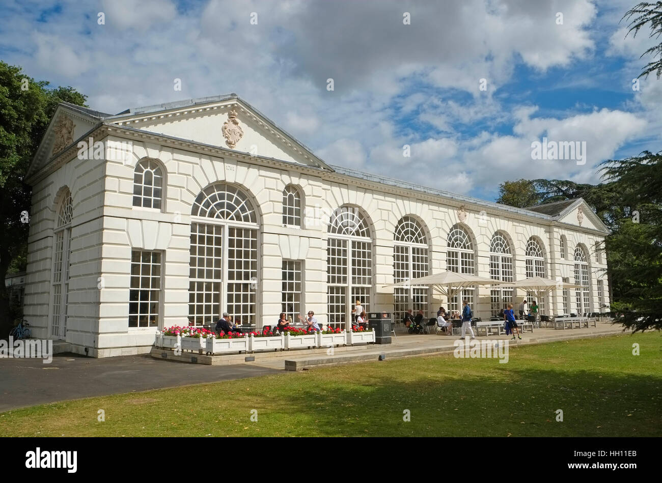 Die Orangerie, Restaurant, Kew Gardens, Richmond, West-London, England-UK, Vereinigtes Königreich, Europa Stockfoto
