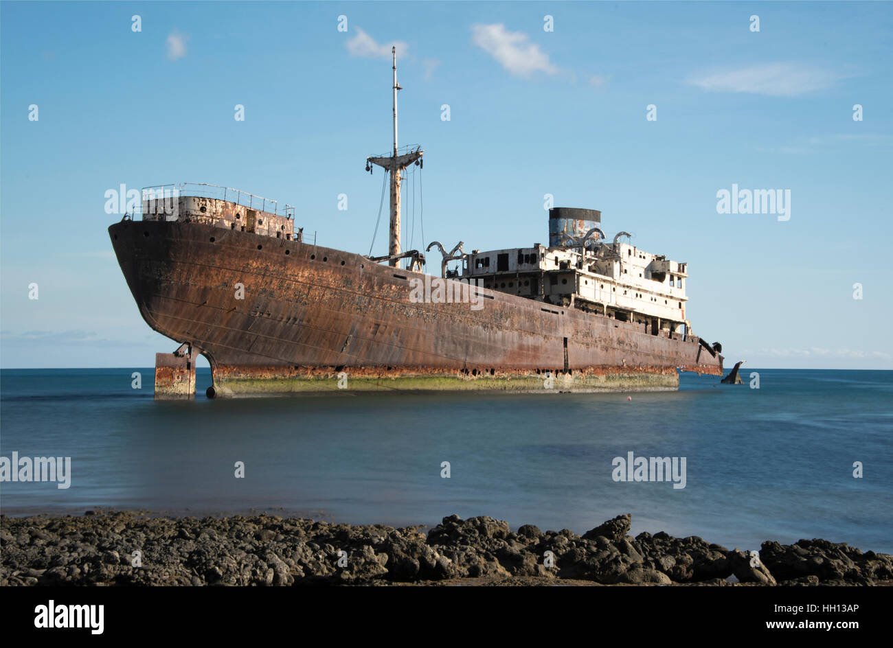 Wrack der Temple Hall aus der von Arrecife Lanzarote Stockfoto