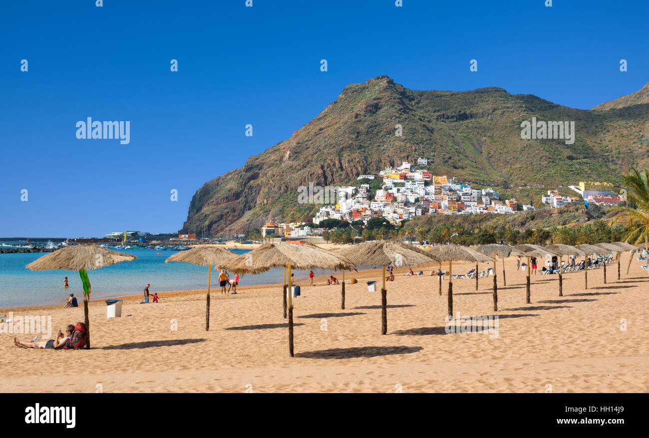 Kanarischen Inseln, Teneriffa, Playa de Las Teresitas Stockfoto