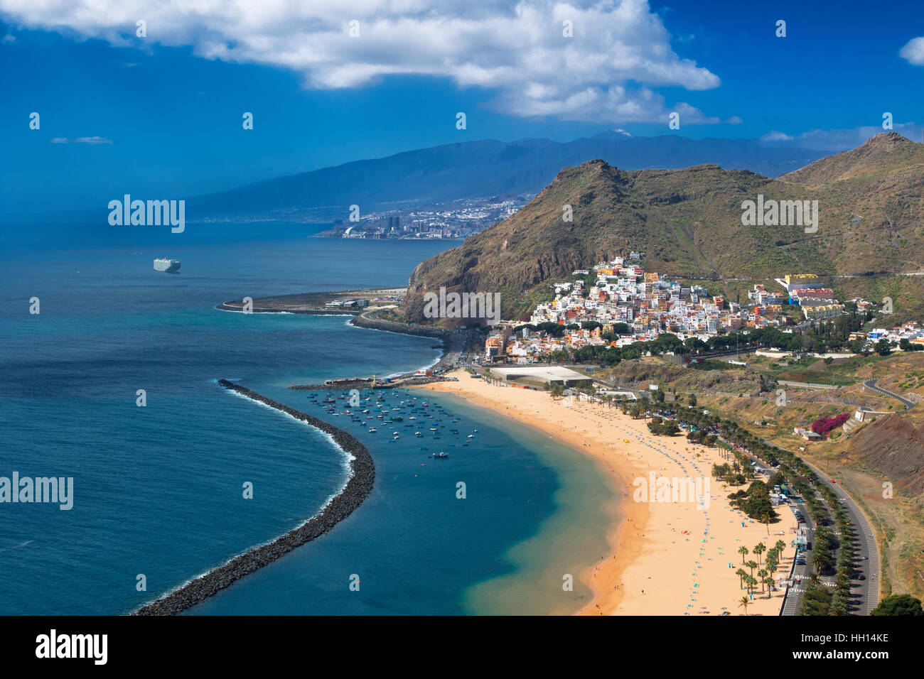 Kanarischen Inseln, Teneriffa, Playa de Las Teresitas Stockfoto