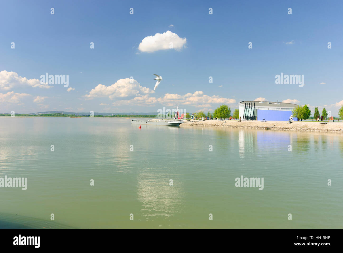 Cunovo: Danubiana Meulensteen Art Museum an der Donau in das Wasserkraftwerk Gabcikovo,,, Slowakei Stockfoto