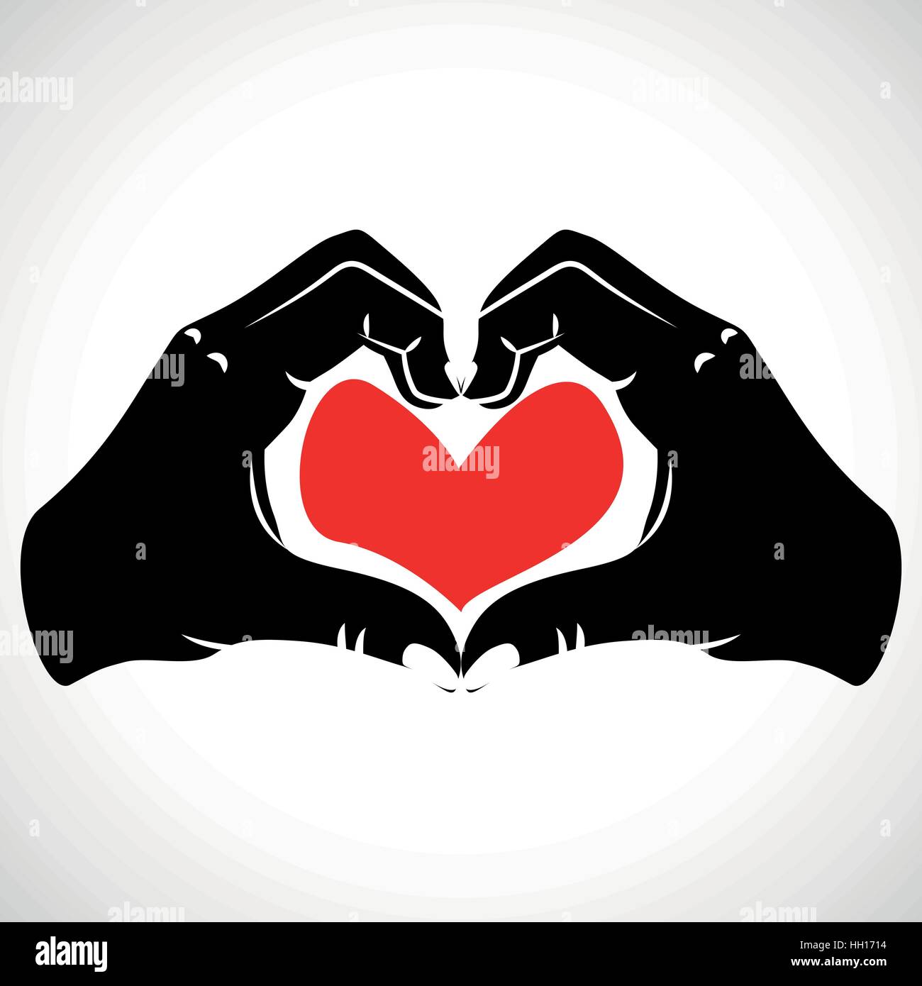 Symbol Form Hand Love Hearts für den kreativen Einsatz in Grafik-design Stock Vektor