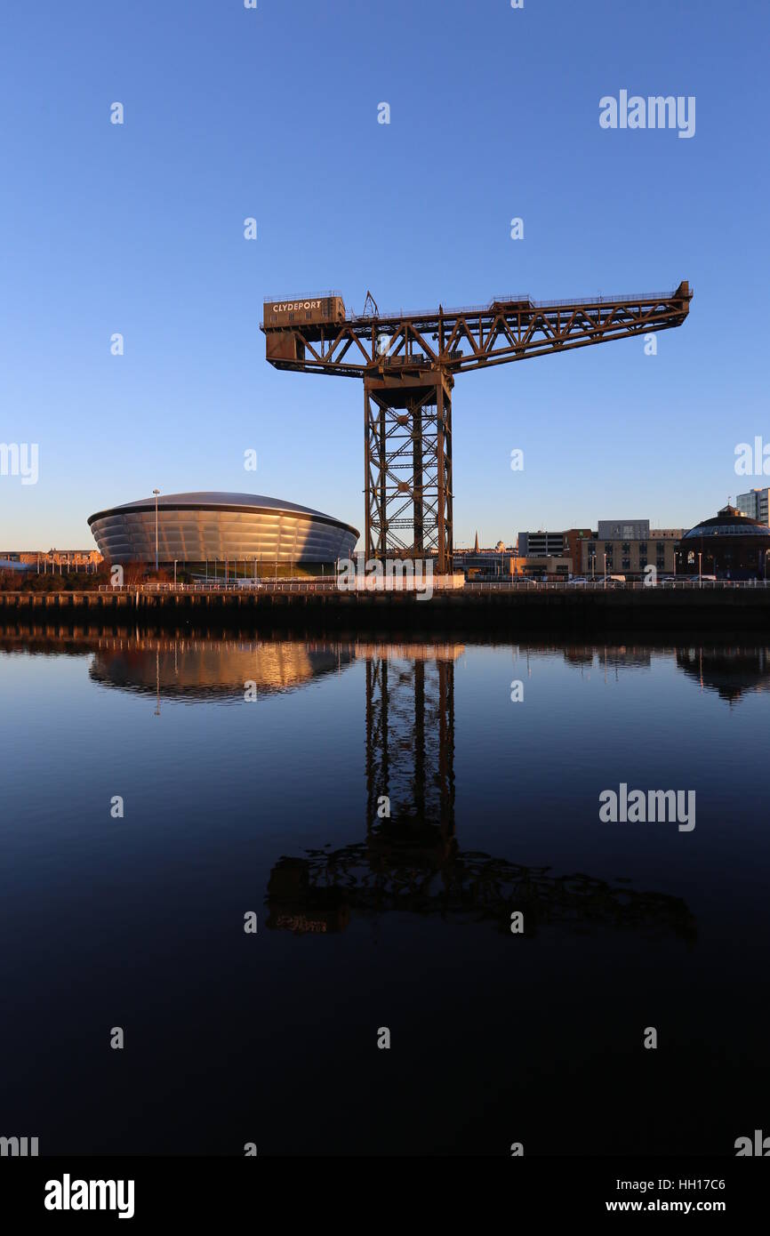 Hydro- und Finnieston Kran Glasgow Schottland Januar 2017 Stockfoto