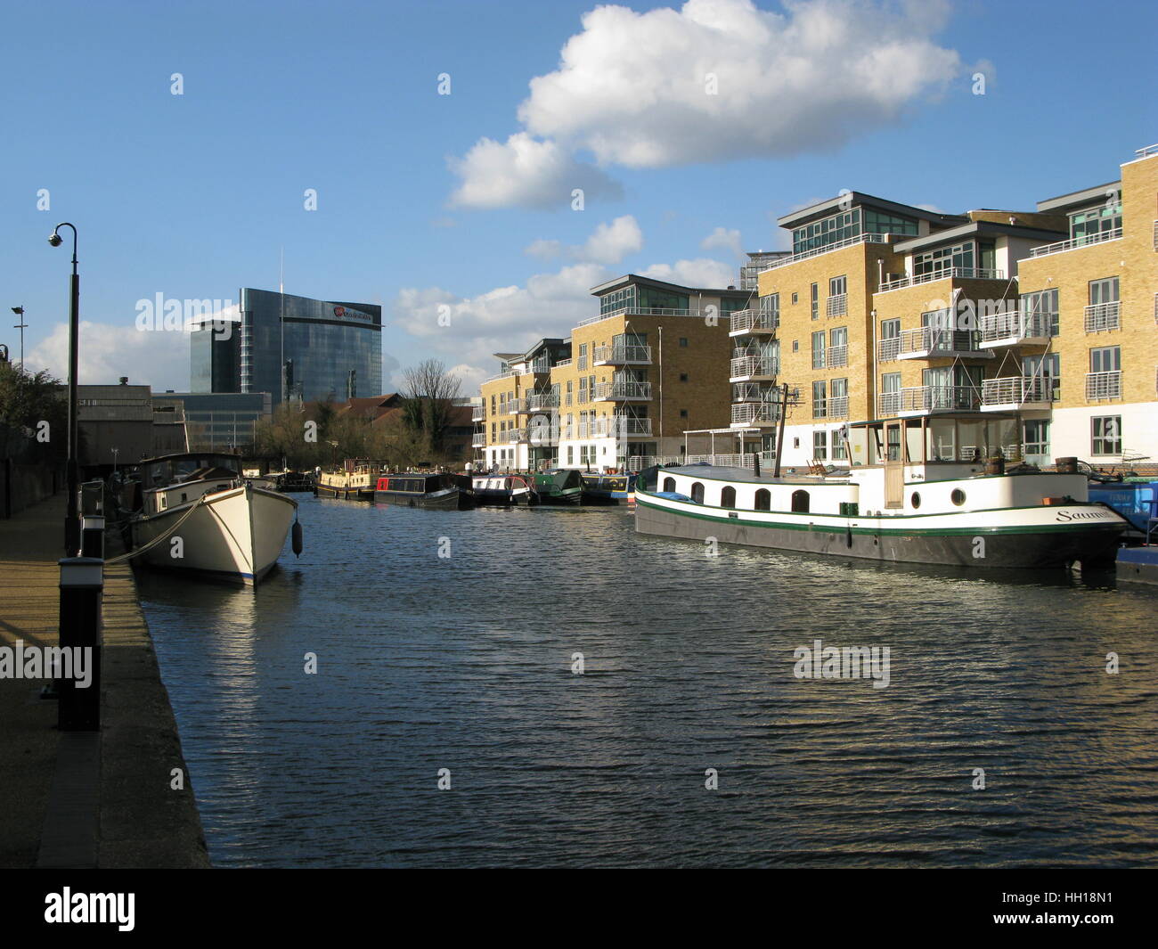 London, Vereinigtes Königreich - 4. März 2008: Brentford Marina, Fluss Brent, Greater London, Brentford, England, Vereinigtes Königreich, Stockfoto