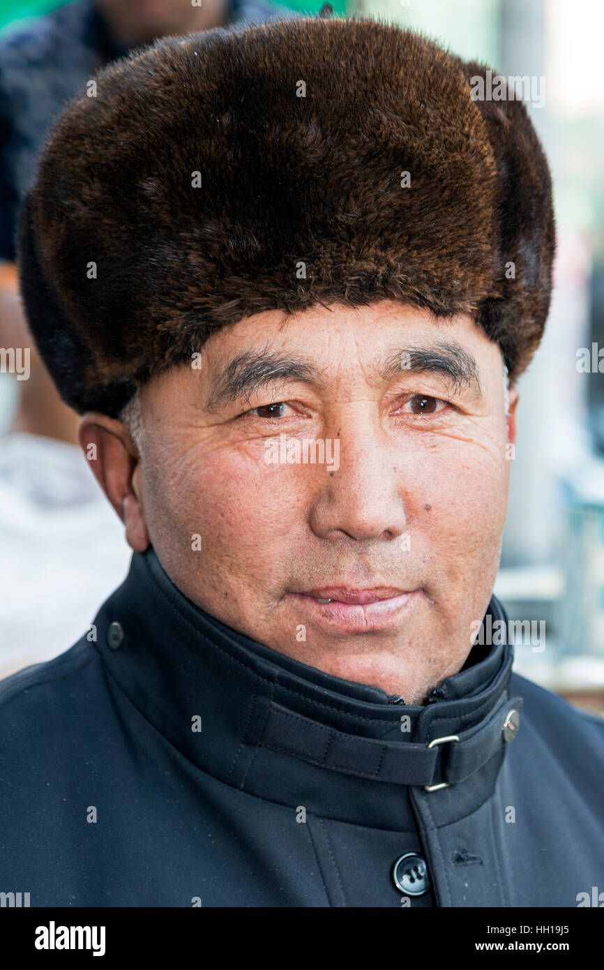 Ethnische Chinesen Brot Hersteller, Yinchuan, Ningxia, China Stockfoto