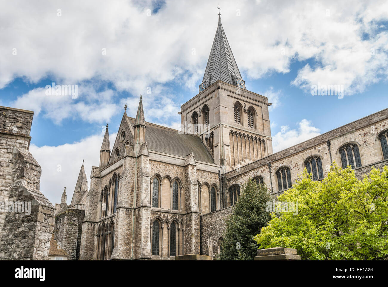 Rochester Kathedrale in Südostengland. Stockfoto
