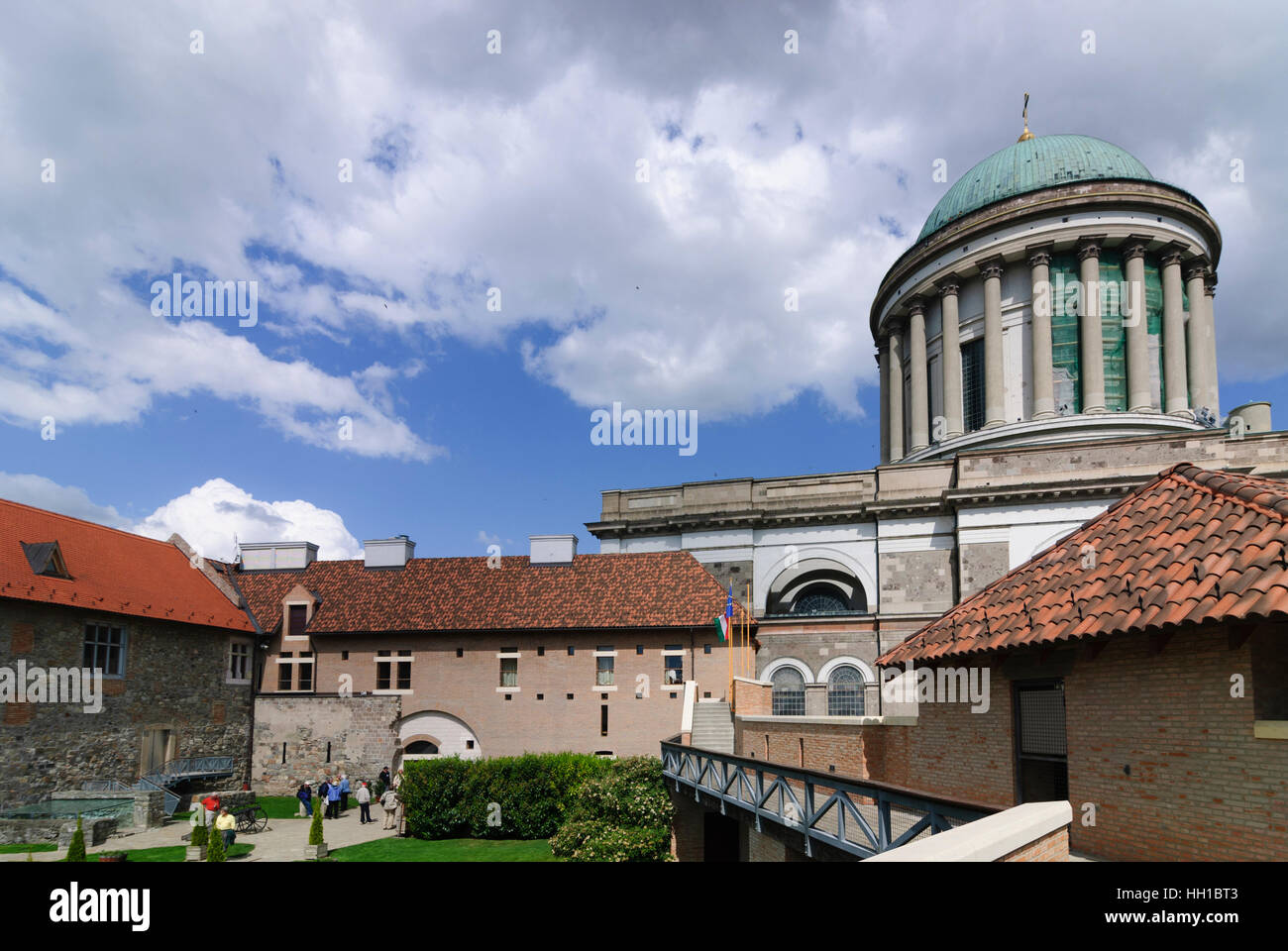 Esztergom (Gran): Basilika Kirche, Schlossmuseum mit den Resten des ungarischen Königs Palast, Komarom-Esztergom, Ungarn Stockfoto