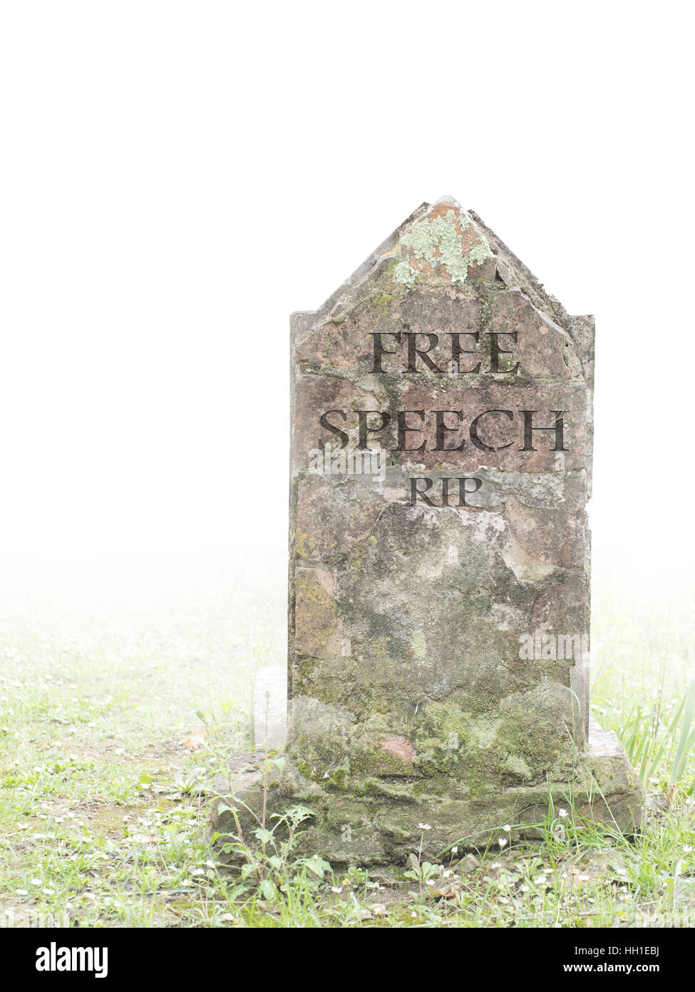 Freie Meinungsäußerung RIP. Stockfoto