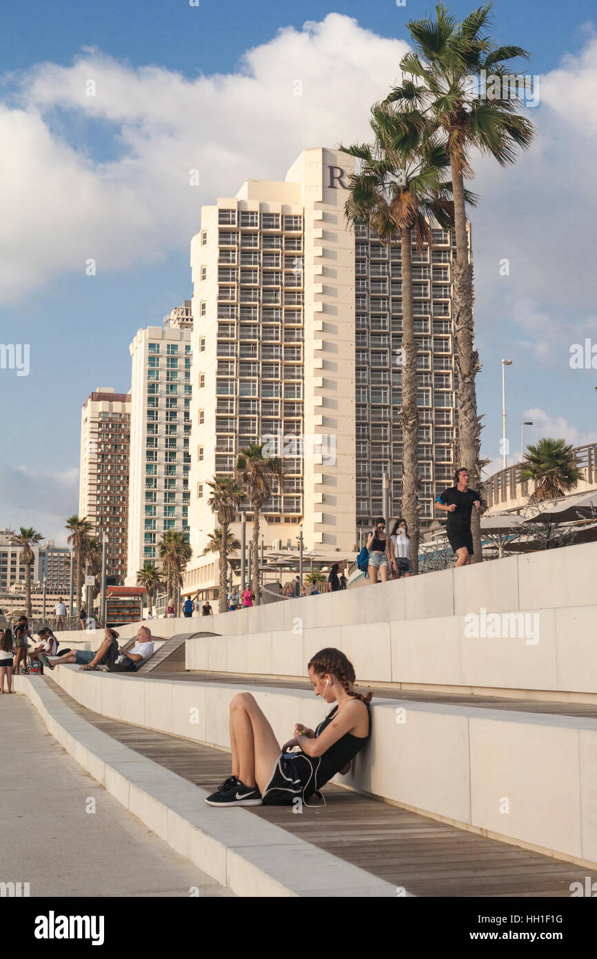 Strand von Tel Aviv, Israel Stockfoto