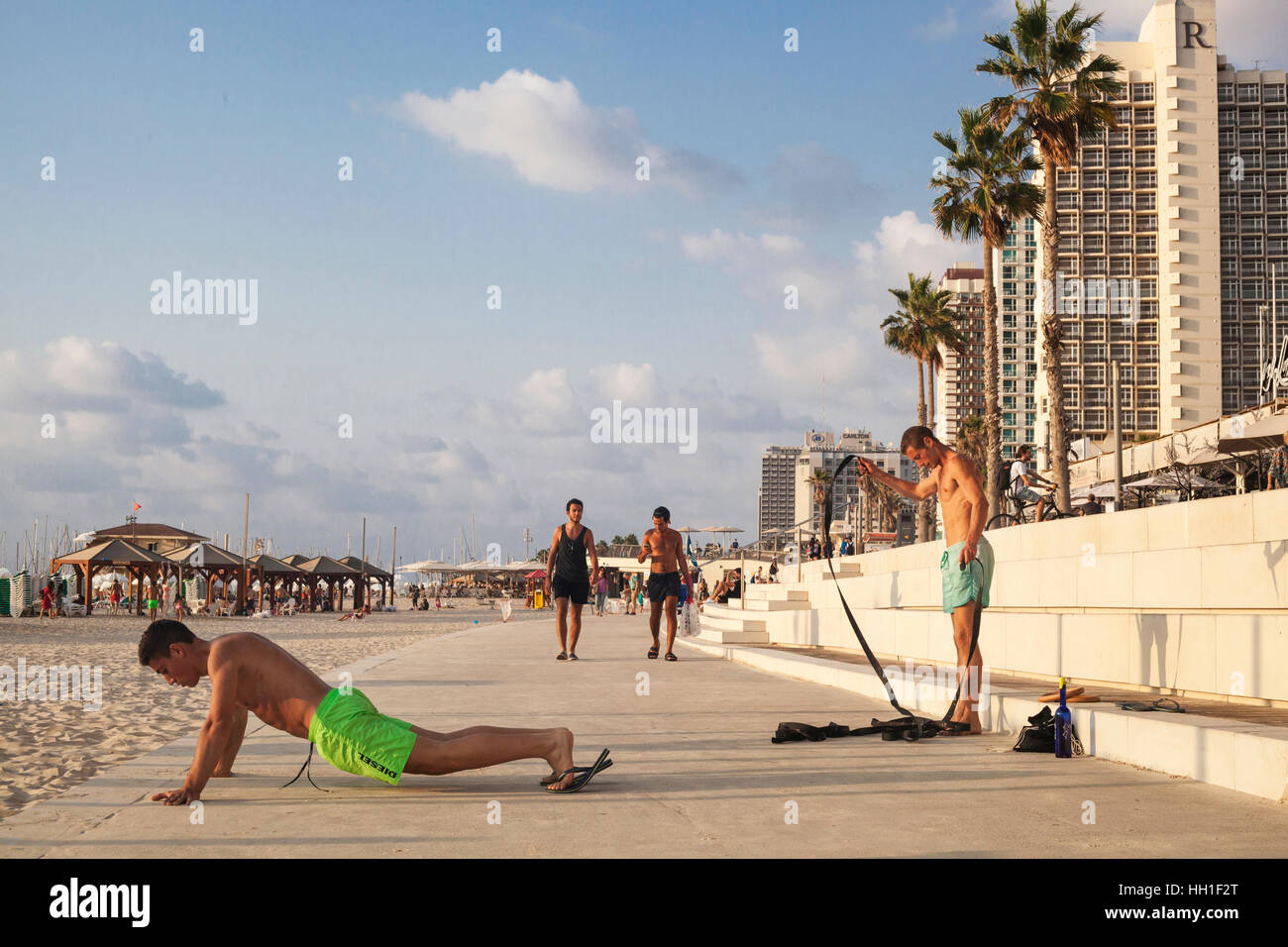 Strand von Tel Aviv, Israel Stockfoto
