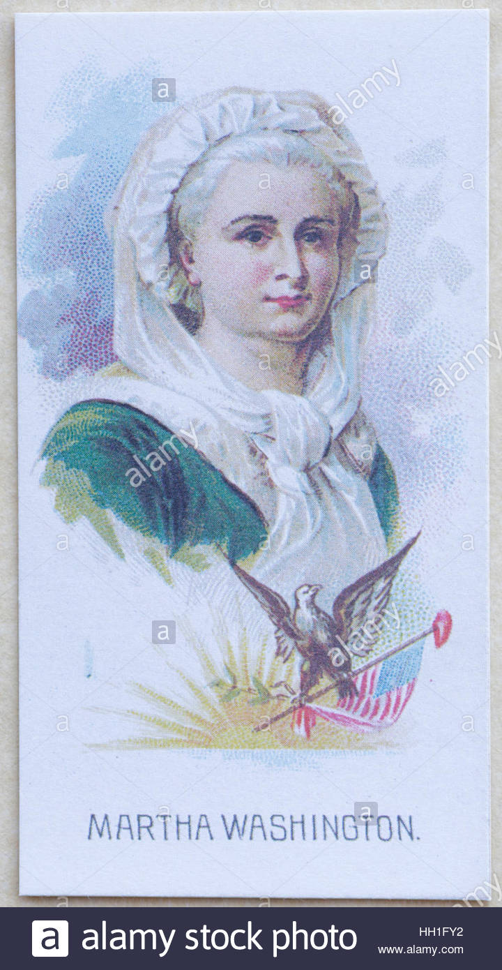 Martha Washington, Ehefrau von Präsident George Washington und die First Lady der Vereinigten Staaten von Amerika Stockfoto