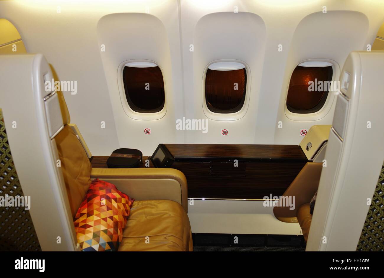 In Der First Class Kabine Auf Einer Boeing 777 Von Etihad