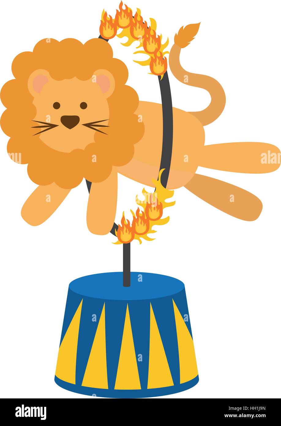 Zirkus Löwe cartoon Ikone Vektor Illustration Grafik-design Stock