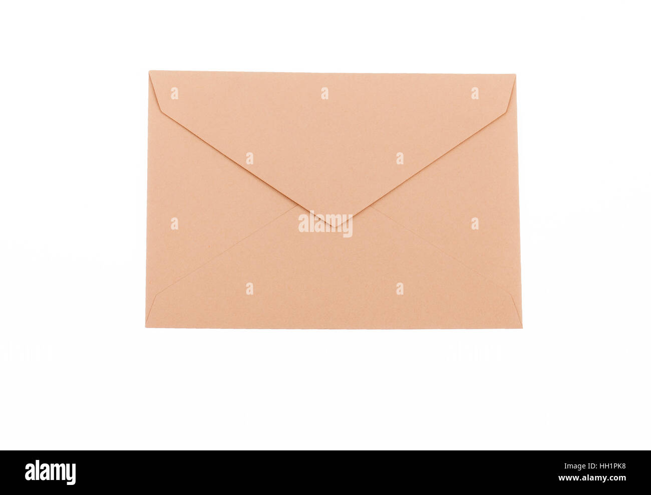 braunen Umschlag isoliert auf weißem Hintergrund Stockfoto
