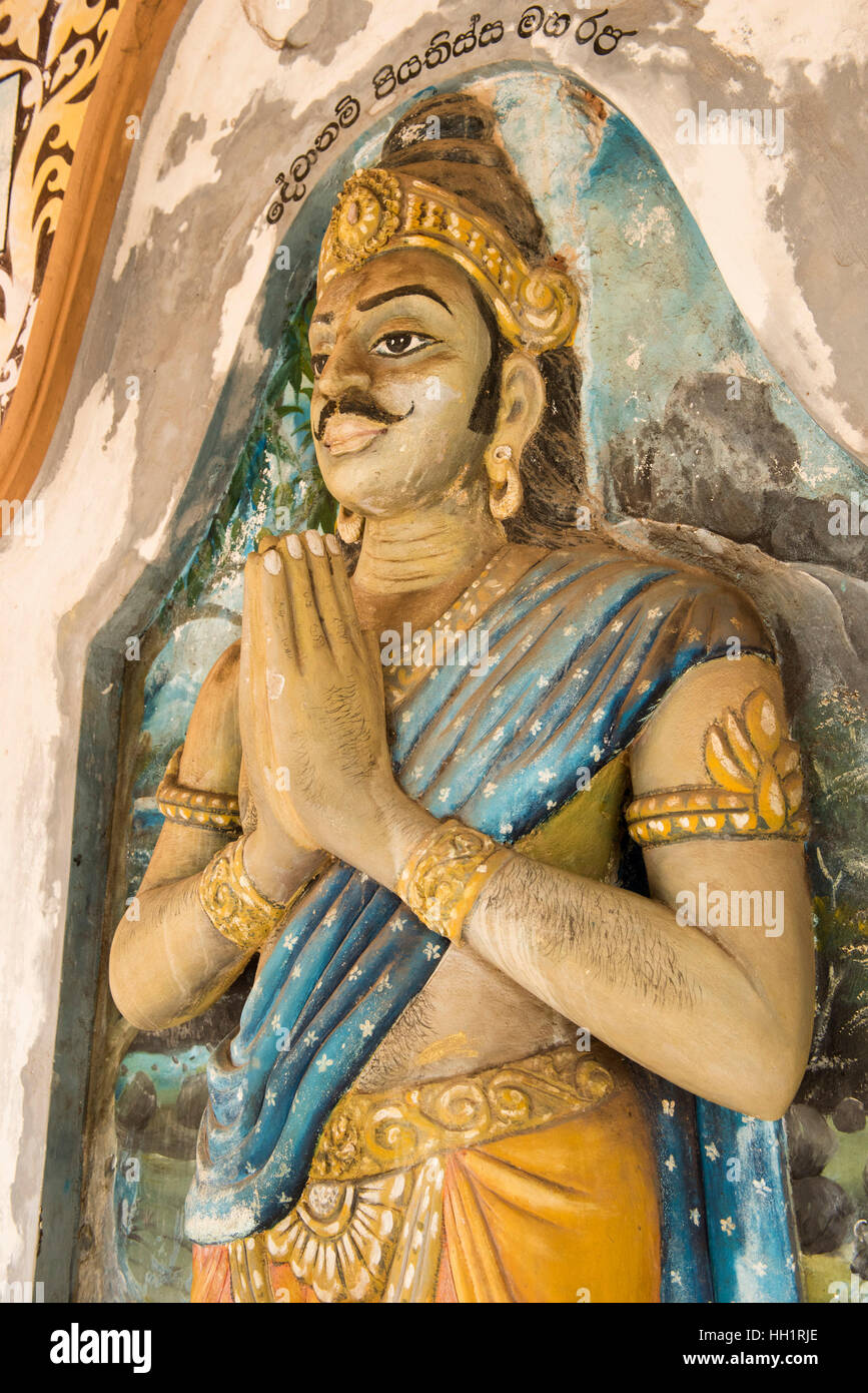 Alte Gemälde im Bild Haus, Kande Vihara Tempel, Aluthgama, Sri Lanka Stockfoto