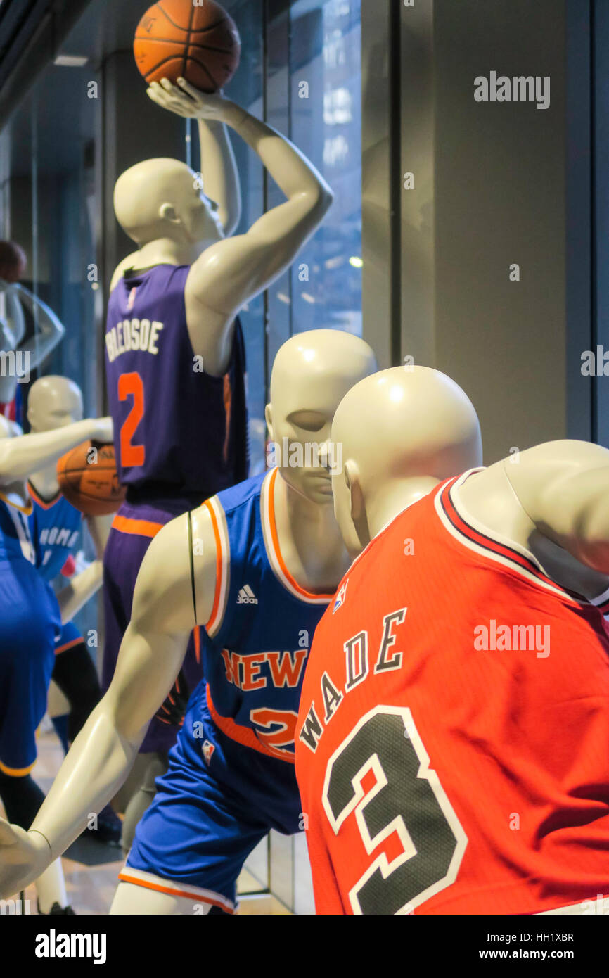 NBA Store auf der Fifth Avenue, New York, USA Stockfoto