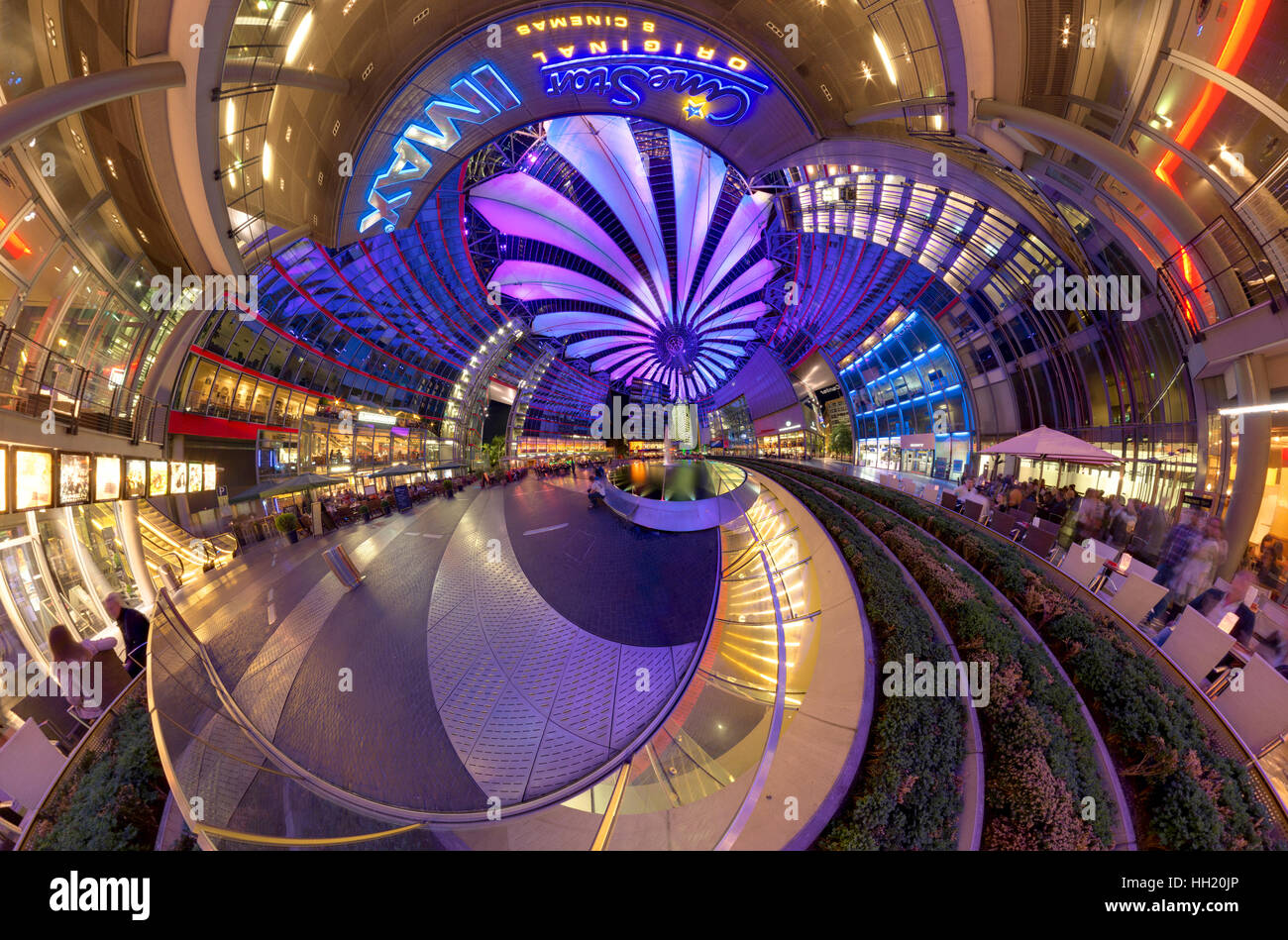 Sony Center - Potsdamer Platz, Berlin - abstrakte Bilder Stockfoto