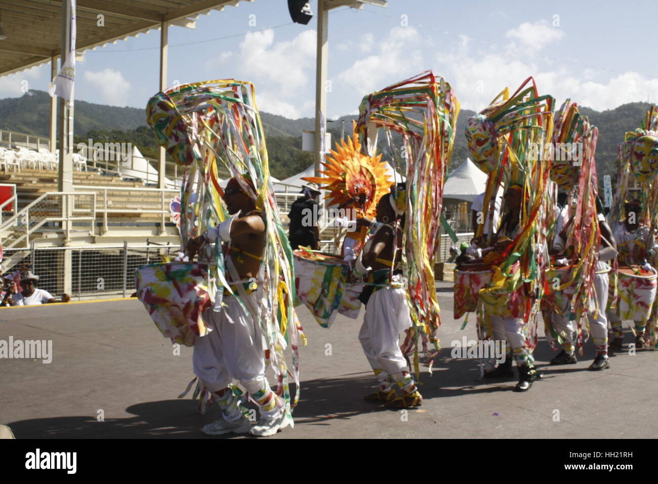Karneval in Queen Park Savannah Trinidad. Stockfoto
