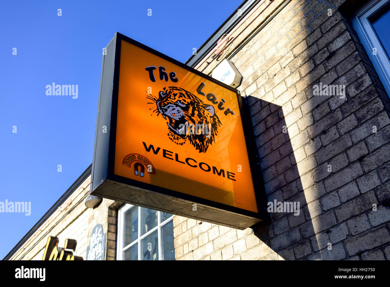 Kingston nach Hull, UK Stadt der Kultur 2017.The Lair Hull City Club Fußballfans. Stockfoto