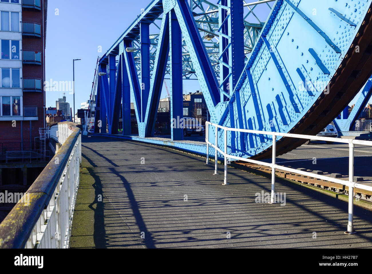 Kingston nach Rumpf, East Yorkshire, UK Reiten. Stadt der Kultur 2017.North Brücke. Stockfoto