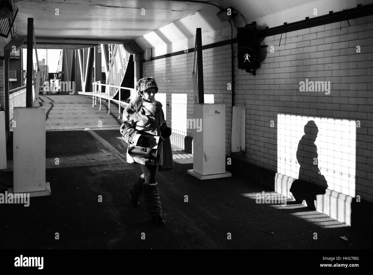 Kingston nach Rumpf, East Yorkshire, UK Reiten. Stadt der Kultur 2017.North Brücke. Stockfoto