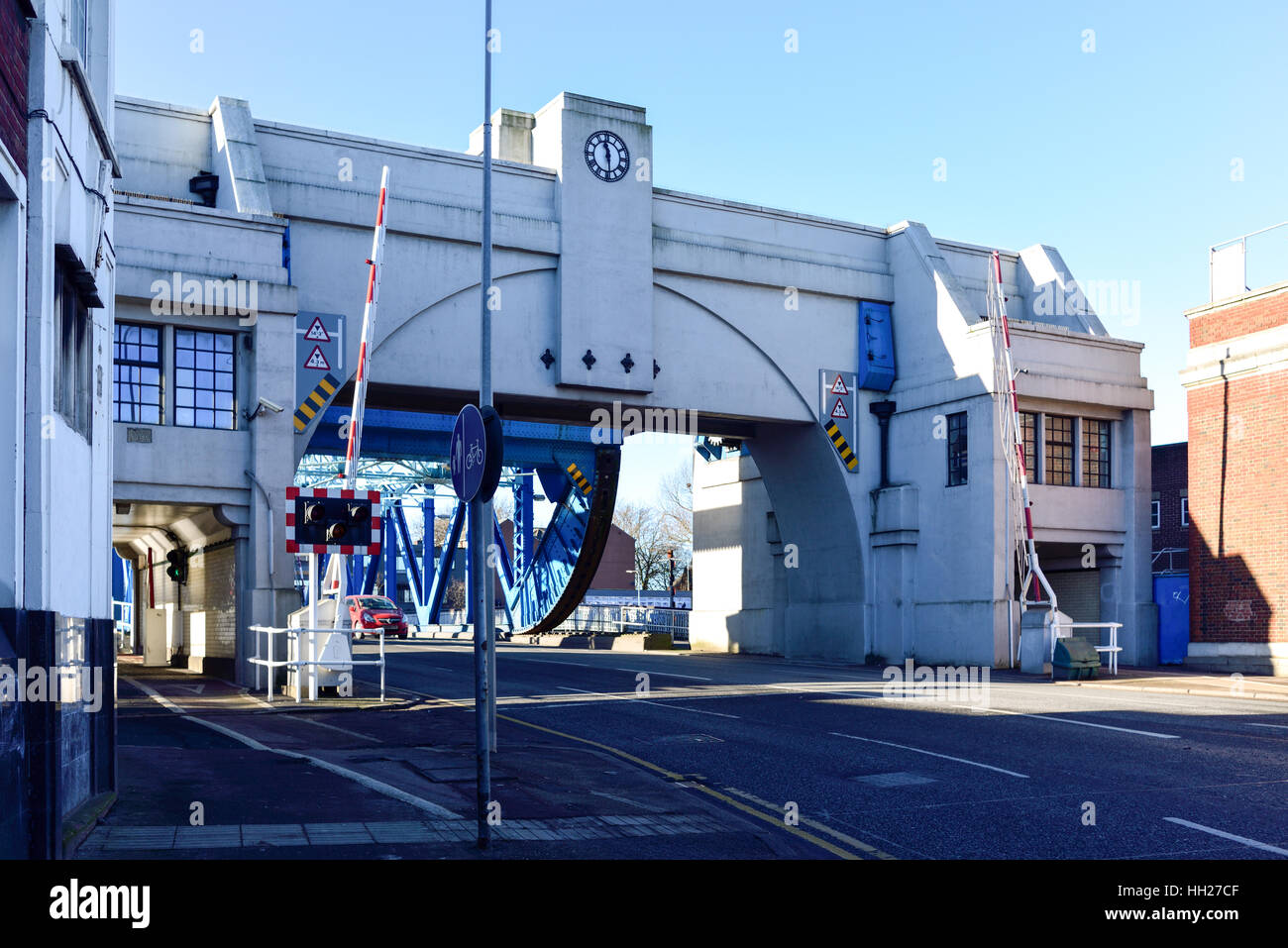 Kingston nach Rumpf, East Yorkshire, UK Reiten. Stadt der Kultur 2017.North Brücke. Stockfoto