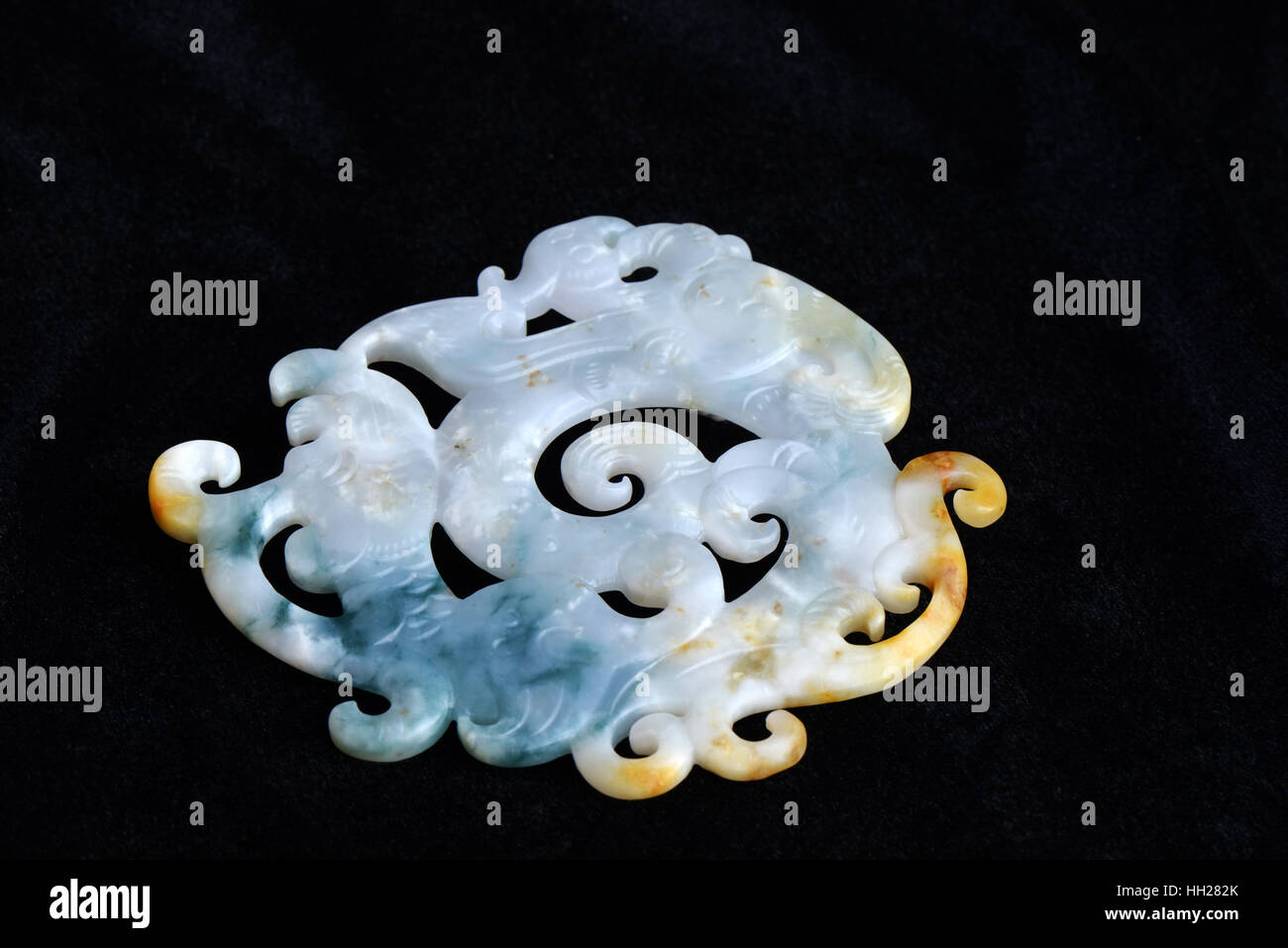 Antike chinesische jade Schnitzkunst Stockfoto