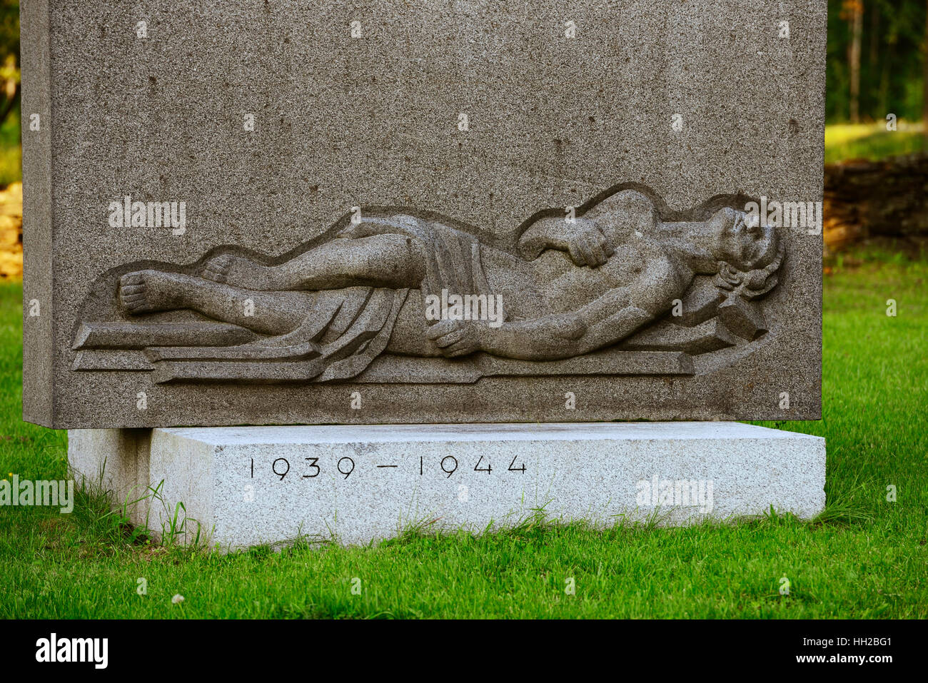 Denkmal für die gefallenen finnische Soldaten im zweiten Weltkrieg, Kontiolahti, Finnland Stockfoto