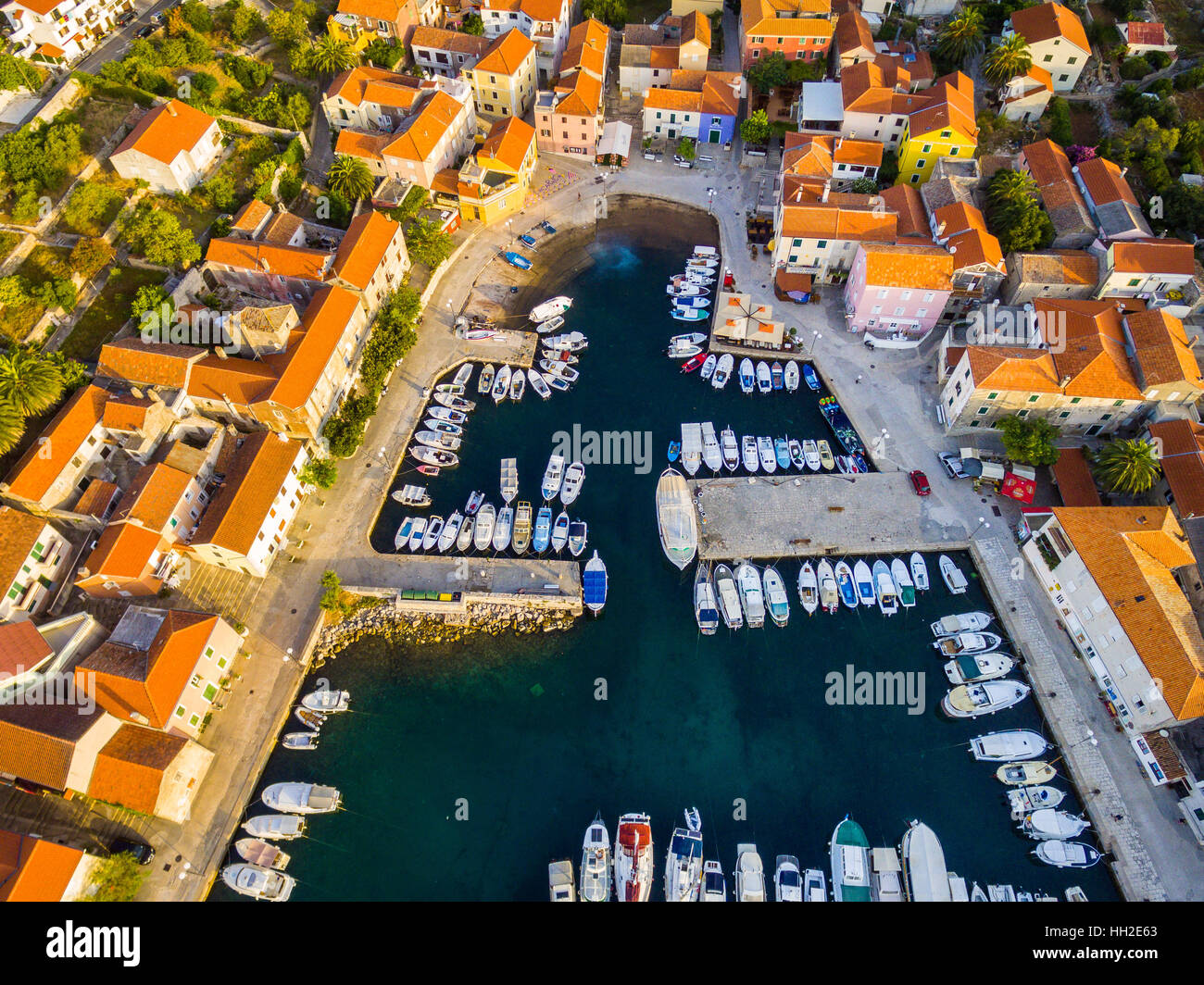 Stadt Sali, Insel Dugi Otok, Adria, Kroatien Stockfoto