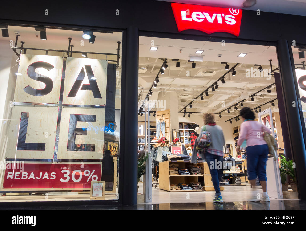 Levi-Store in Spanien Stockfoto