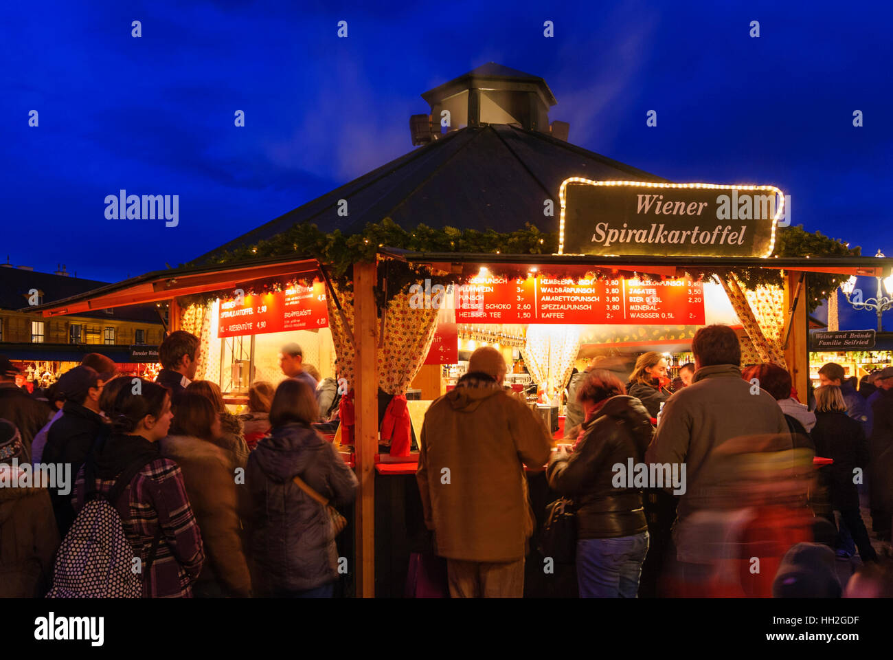 Wien, Wien: Schloss Schönbrunn; Weihnachtsmarkt Christkindlmarkt, 13., Wien, Österreich Stockfoto