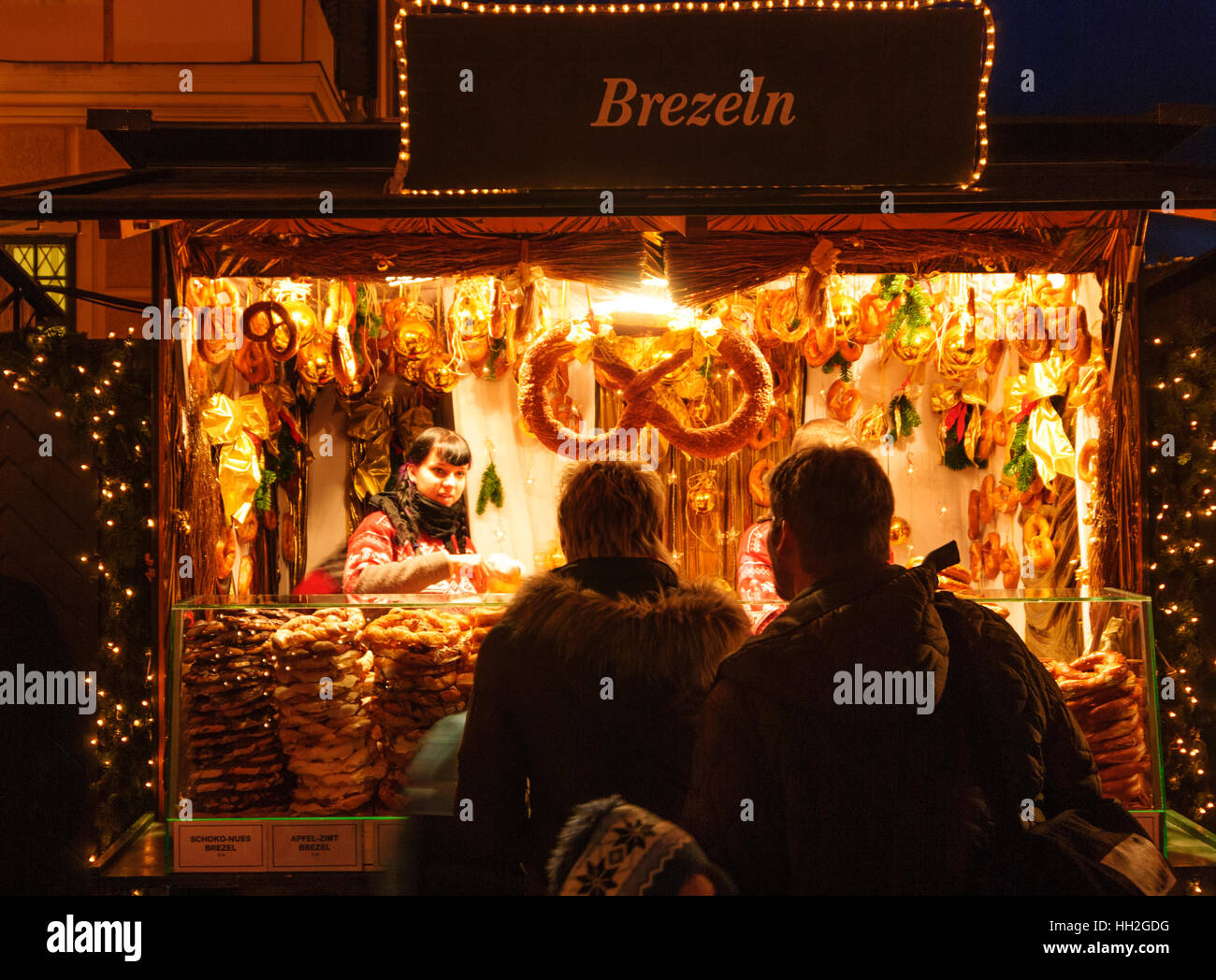 Wien, Wien: Schloss Schönbrunn; Weihnachtsmarkt Christkindlmarkt, 13., Wien, Österreich Stockfoto