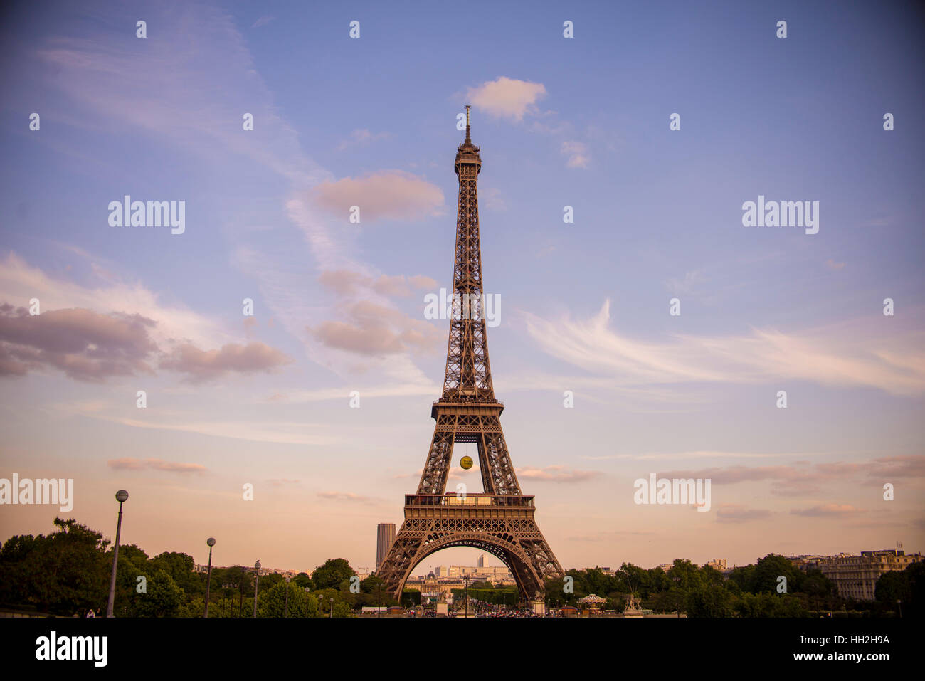 Tour Eiffel in Roland Garros Stockfoto