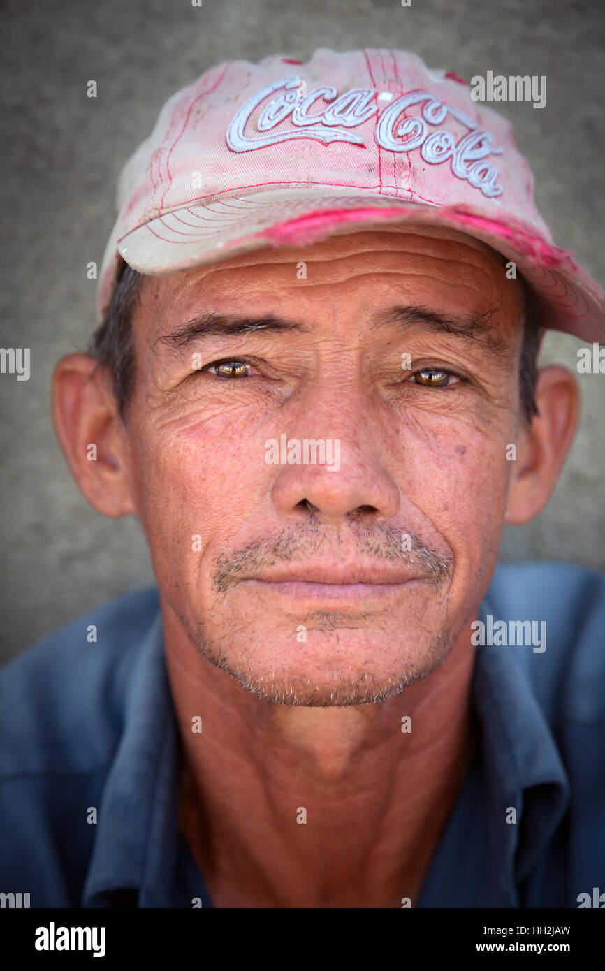 Portrait von kubanischen Mann in Havanna, Kuba Stockfoto