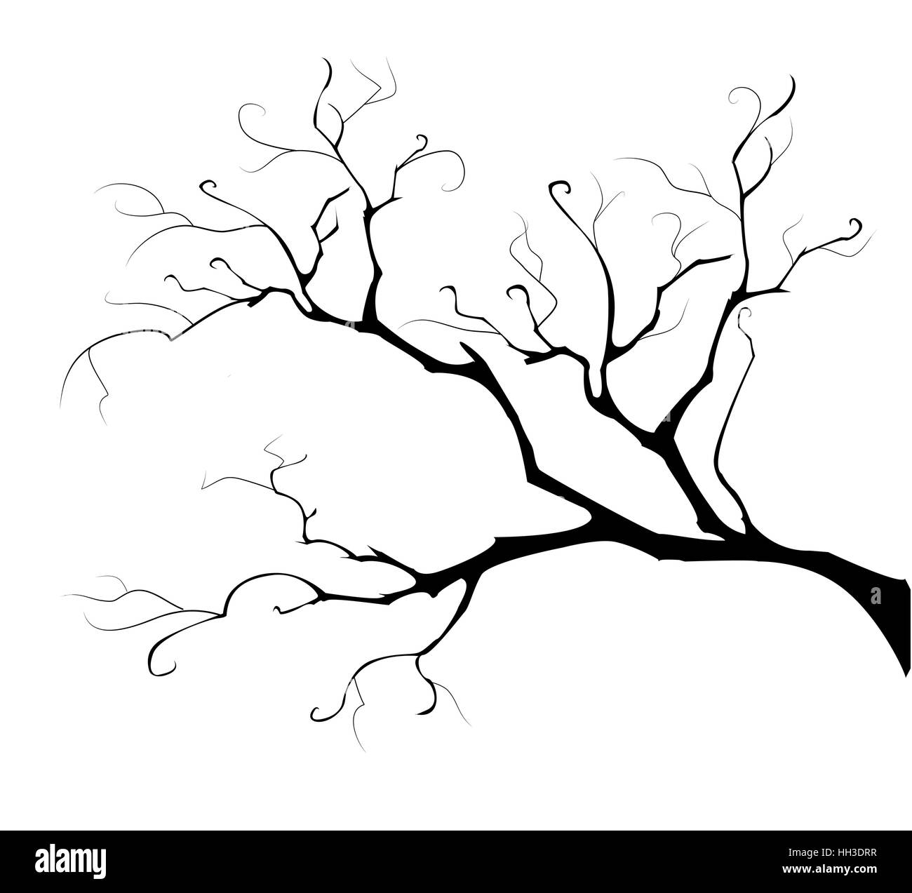 Silhouette des Baumes branch Stock Vektor