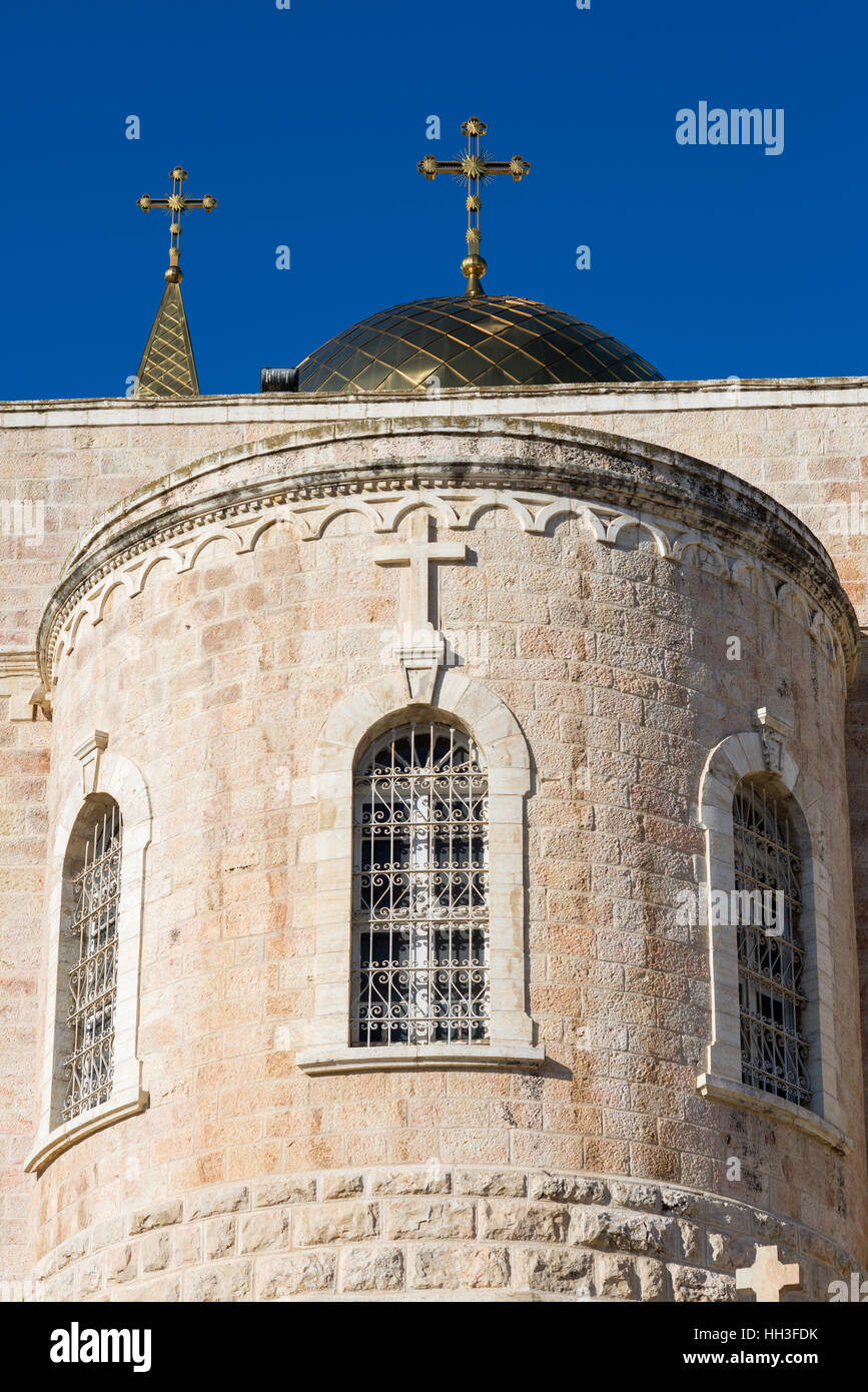 Fassade der St.-Nikolaus-Kirche, Beit Jala, Israel. Stockfoto