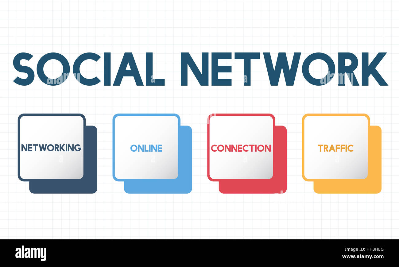 Social Media Box Tasten-Konzept Stockfoto