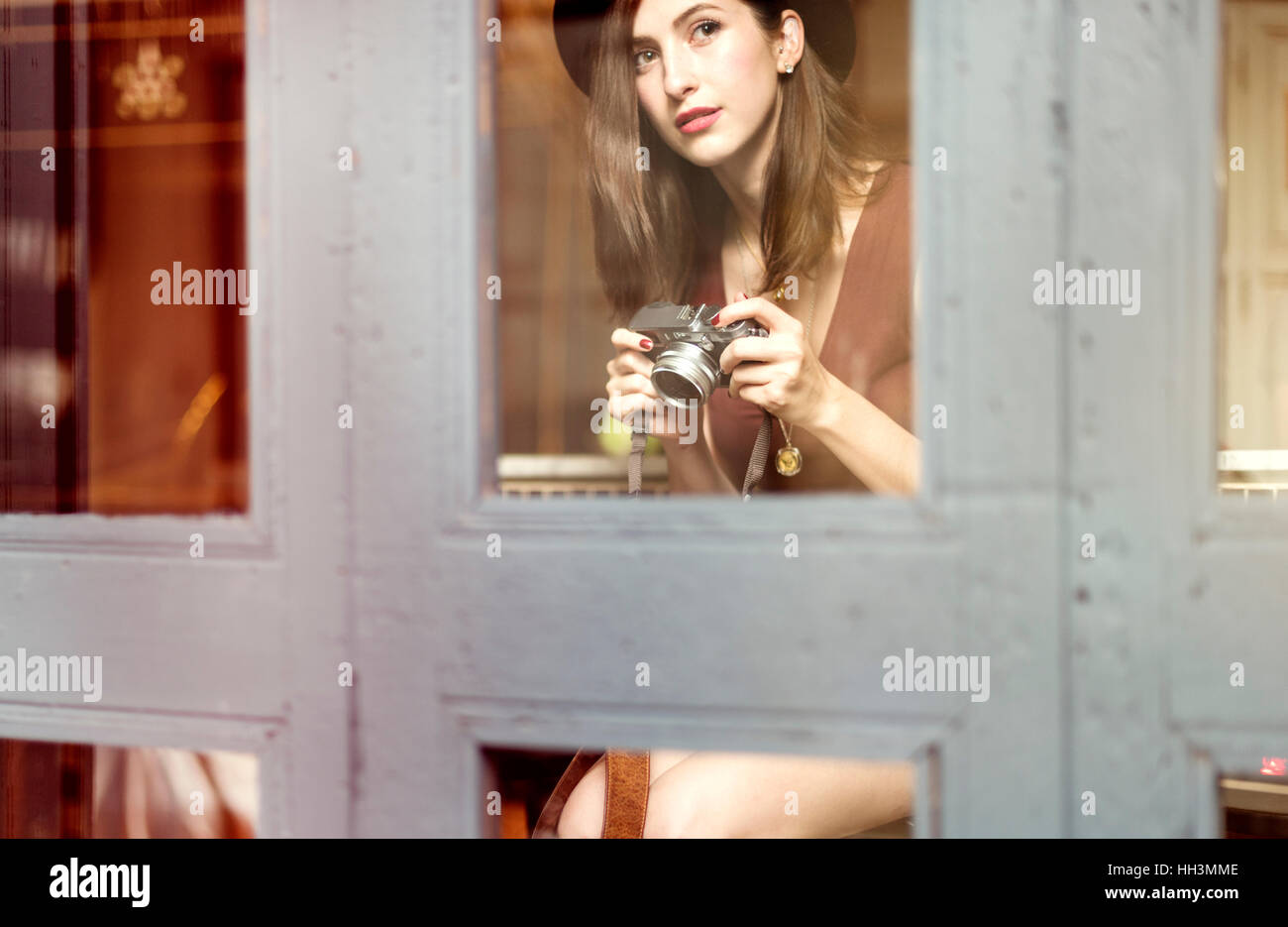 Schöne Kamerabild verbindet Fotografie-Konzept Stockfoto